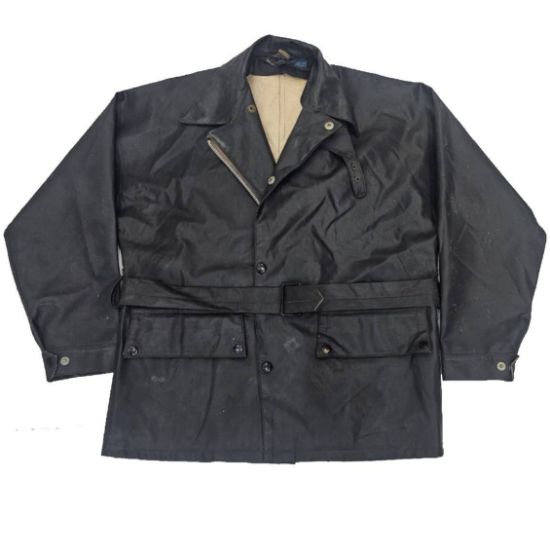 Picture of Vintage 50s BELSTAFF Rubber Black Prince JACKET Black Size L- XL 093 G