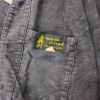 Picture of Circa 30s French KID black chore jacket / Made in France / wood buttons / V pockets / classic vintage workwear